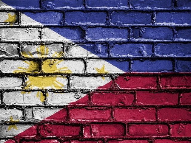 フィリピン国旗の壁